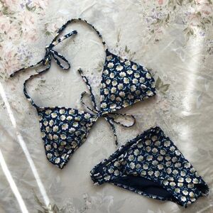 Aerie Blue Floral Bikini Set